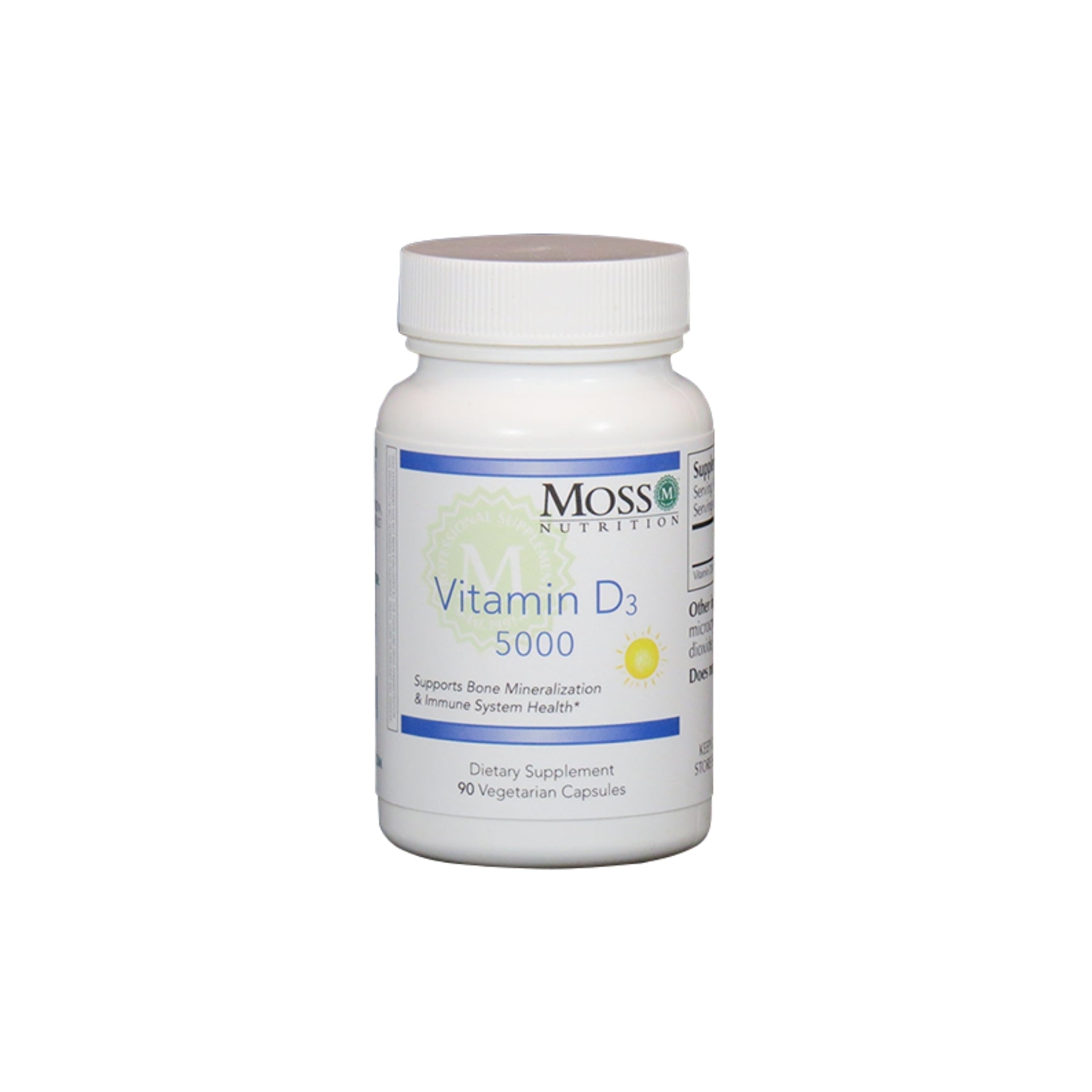 Moss Nutrition Vitamin D3 5000 IU immune support supplement