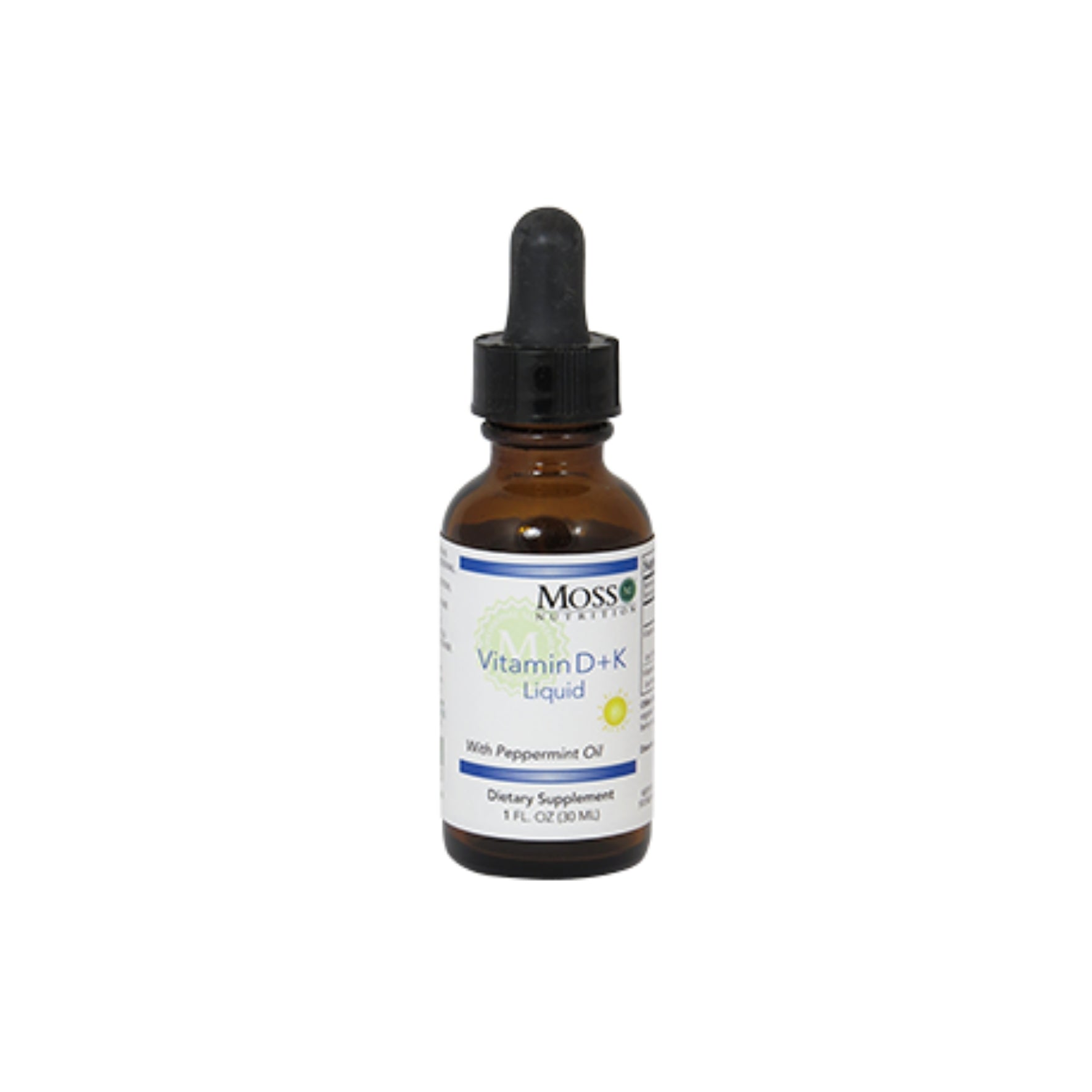 Moss Nutrition Vitamin D + K Liquid bone and immune health supplement