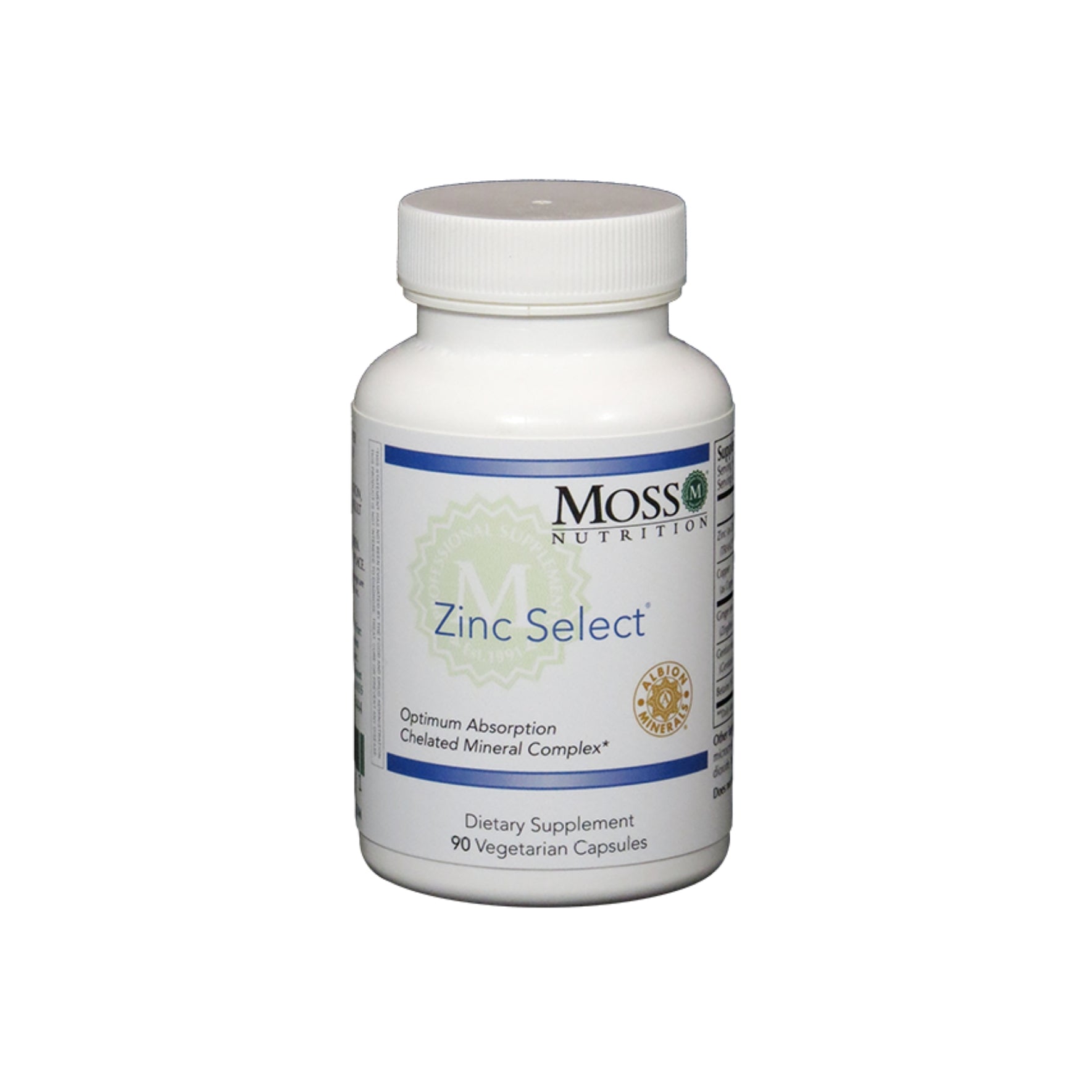 Moss Nutrition Zinc Select immune support supplement