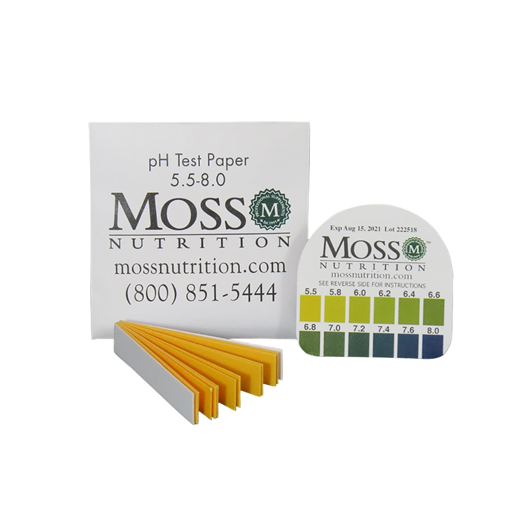 Moss Nutrition pH Paper Sample testing strips