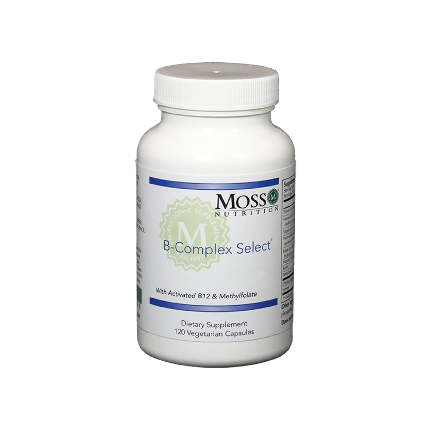 Moss Nutrition B-Complex Select vitamin B complex supplement