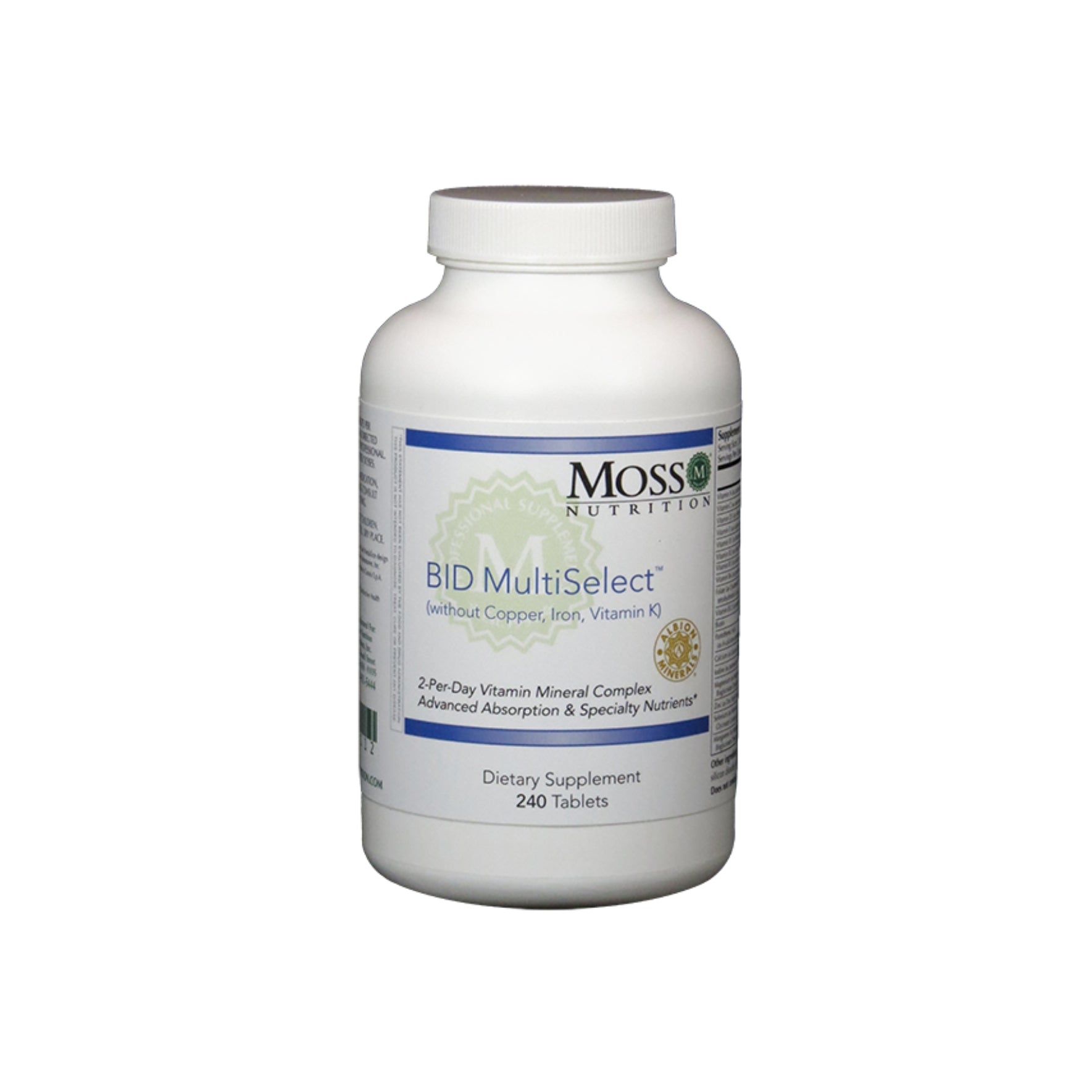 Moss Nutrition BID MultiSelect multivitamin supplement