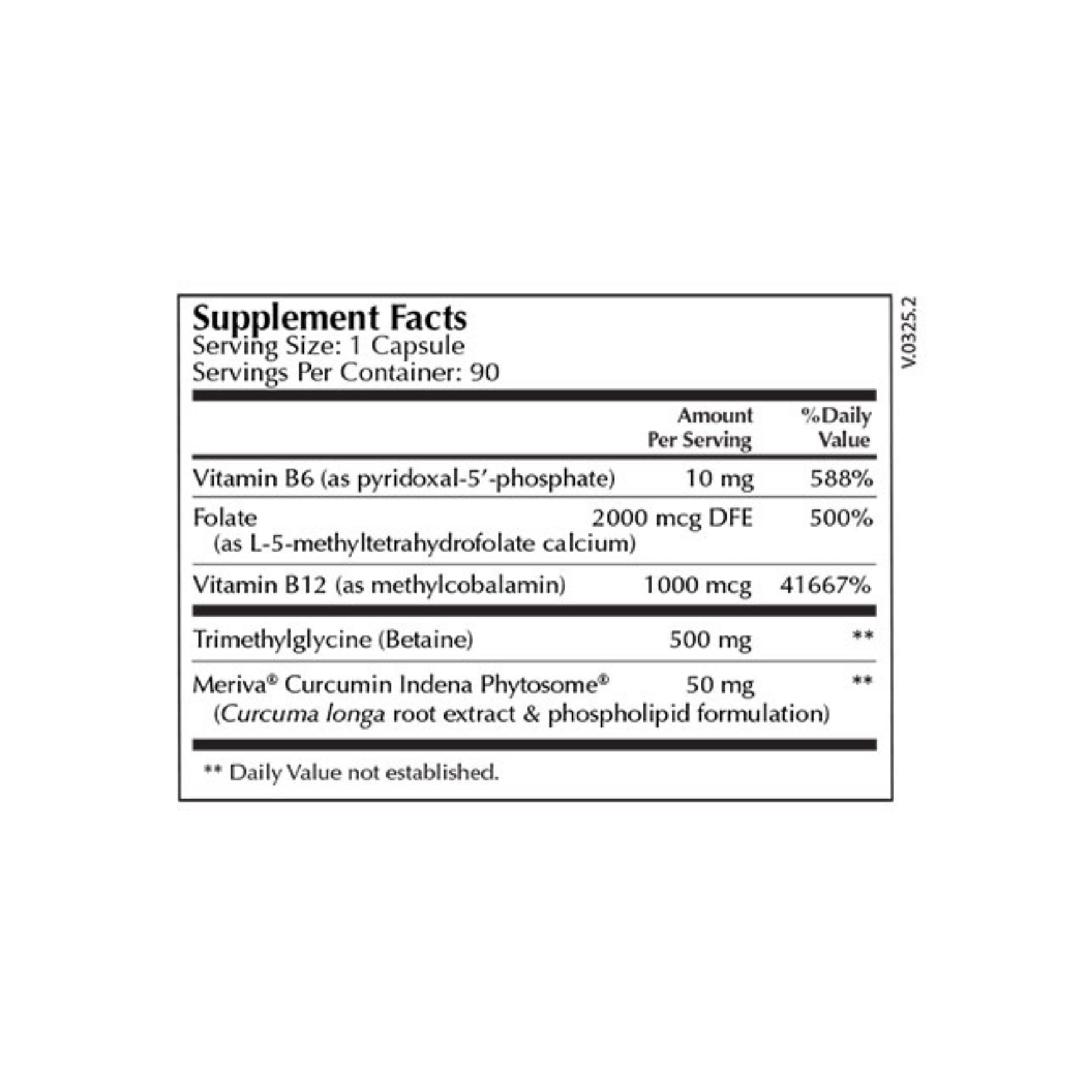 Moss Nutrition Homocysteine Select bottle showing supplement packaging and branding