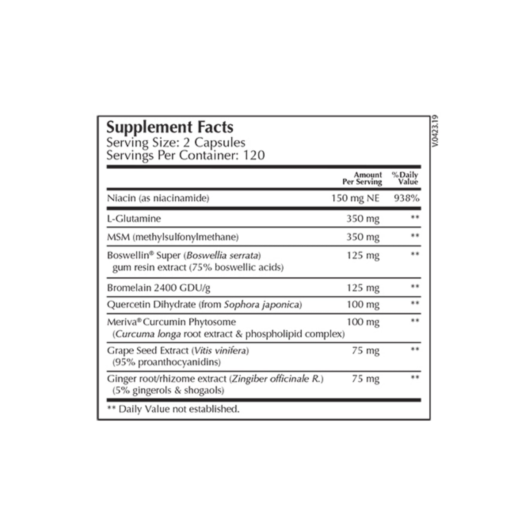 Moss Nutrition InflammaSelect inflammation support supplement