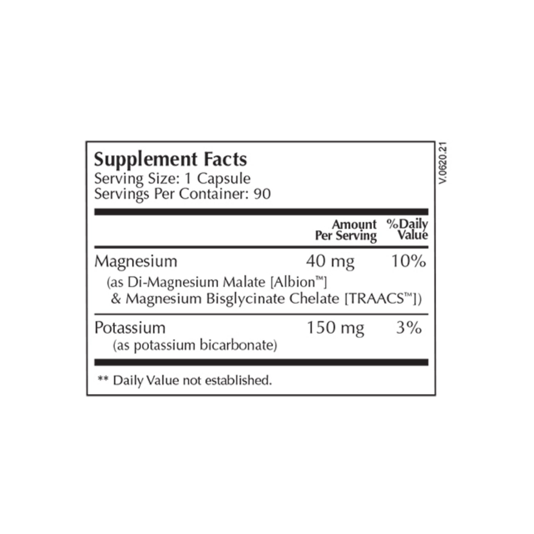 Moss Nutrition K Alkaline + Mg bottle showing supplement packaging and branding