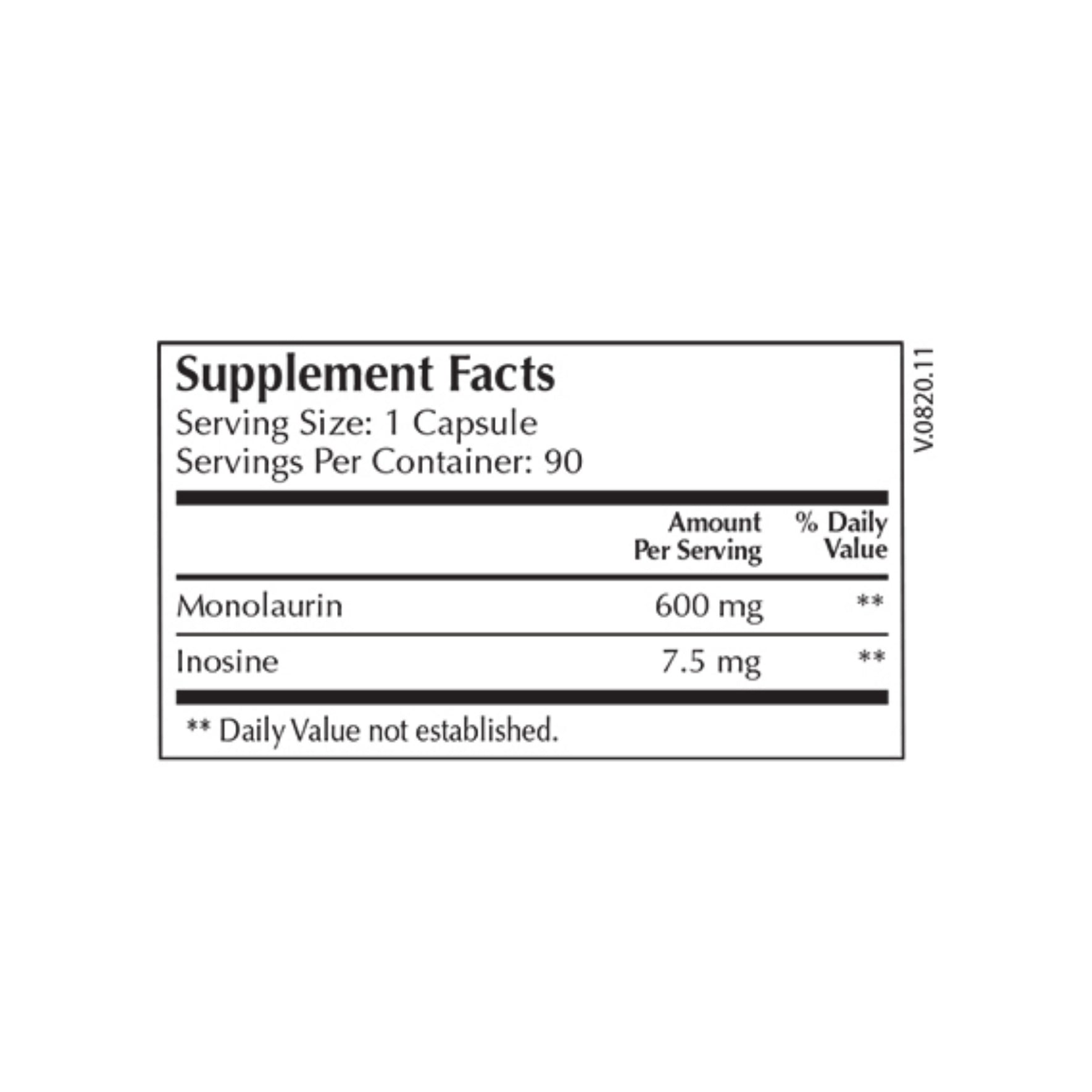 Moss Nutrition Lauric Select bottle showing supplement packaging and branding