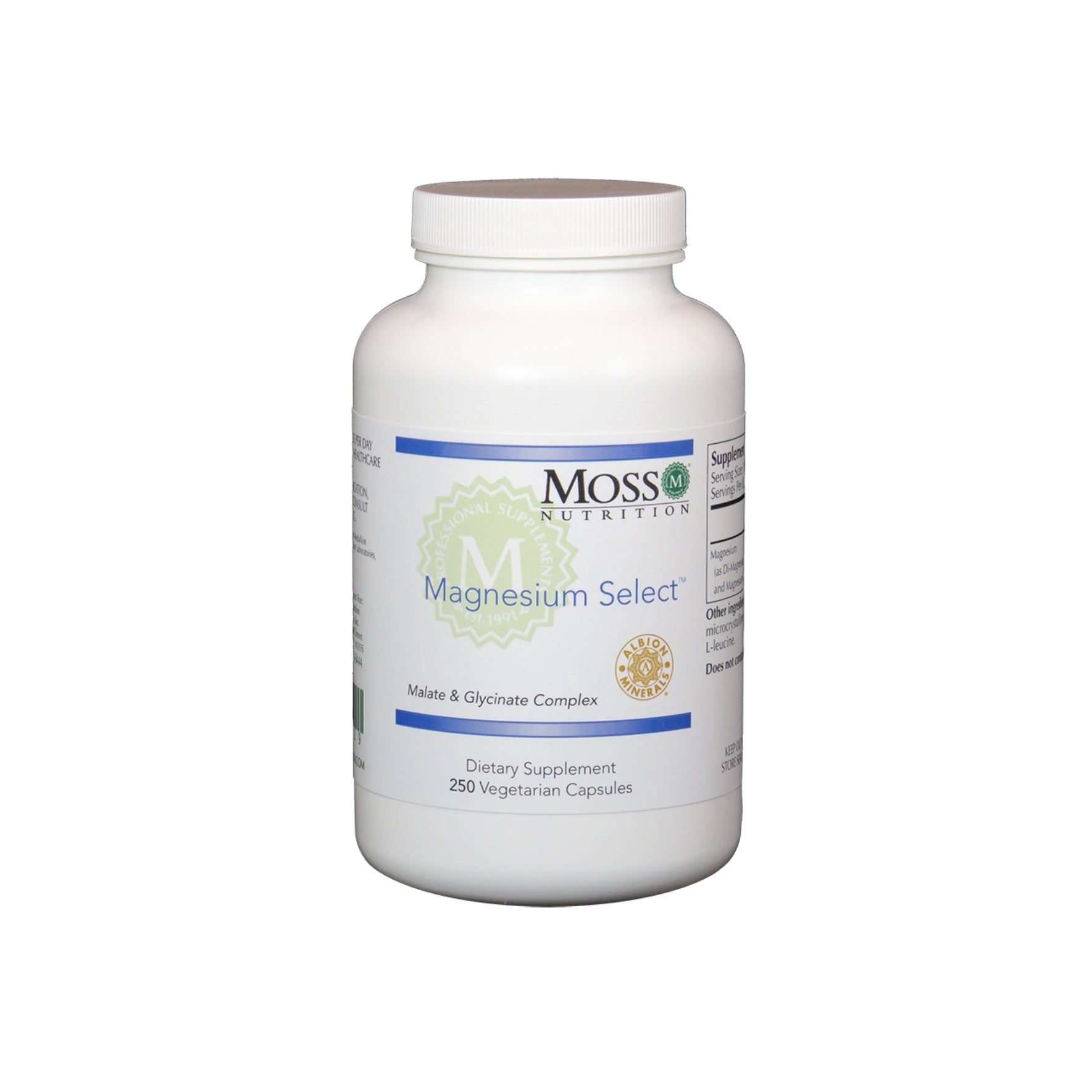 Moss Nutrition Magnesium Select magnesium supplement