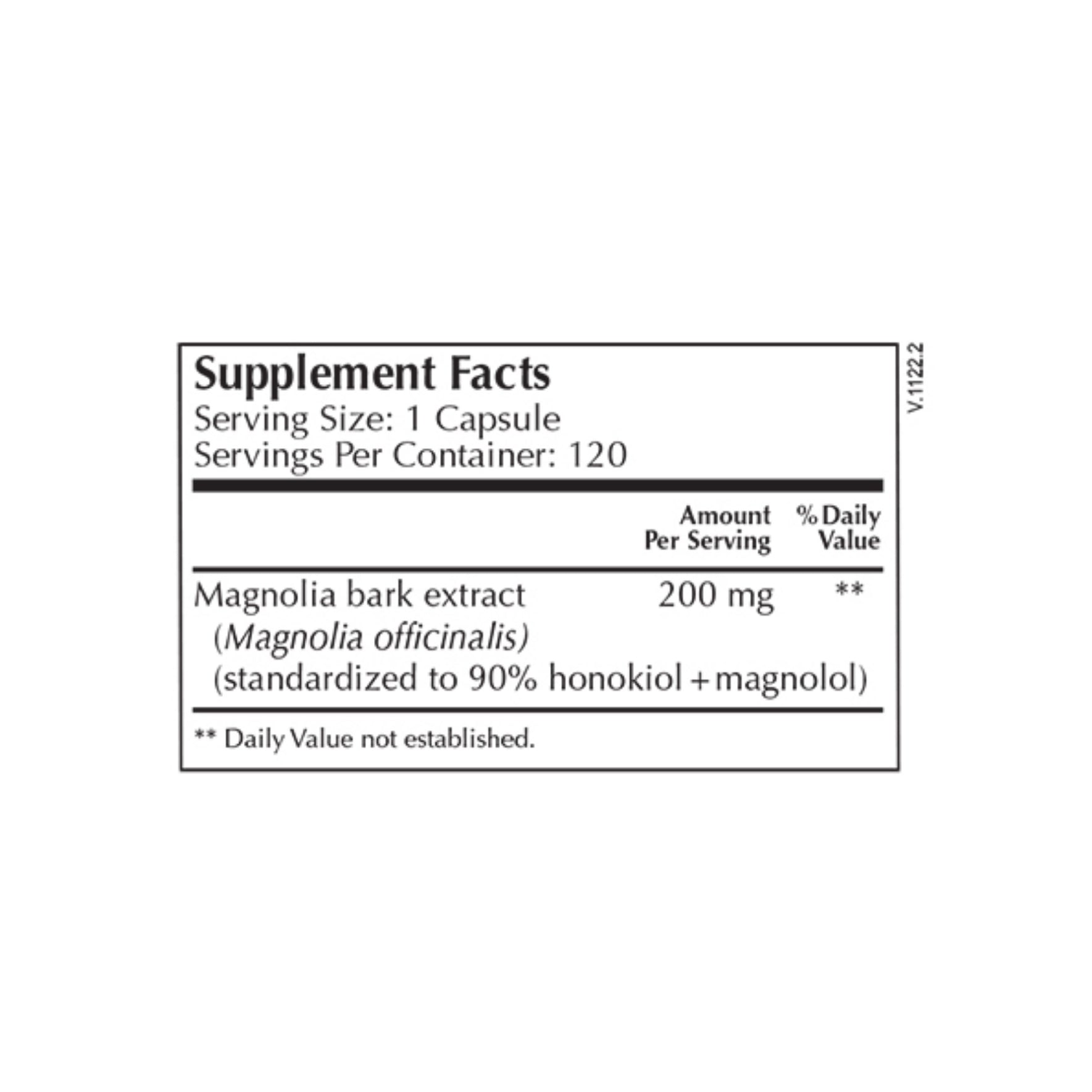 Moss Nutrition Magnolia Select bottle showing supplement packaging and branding