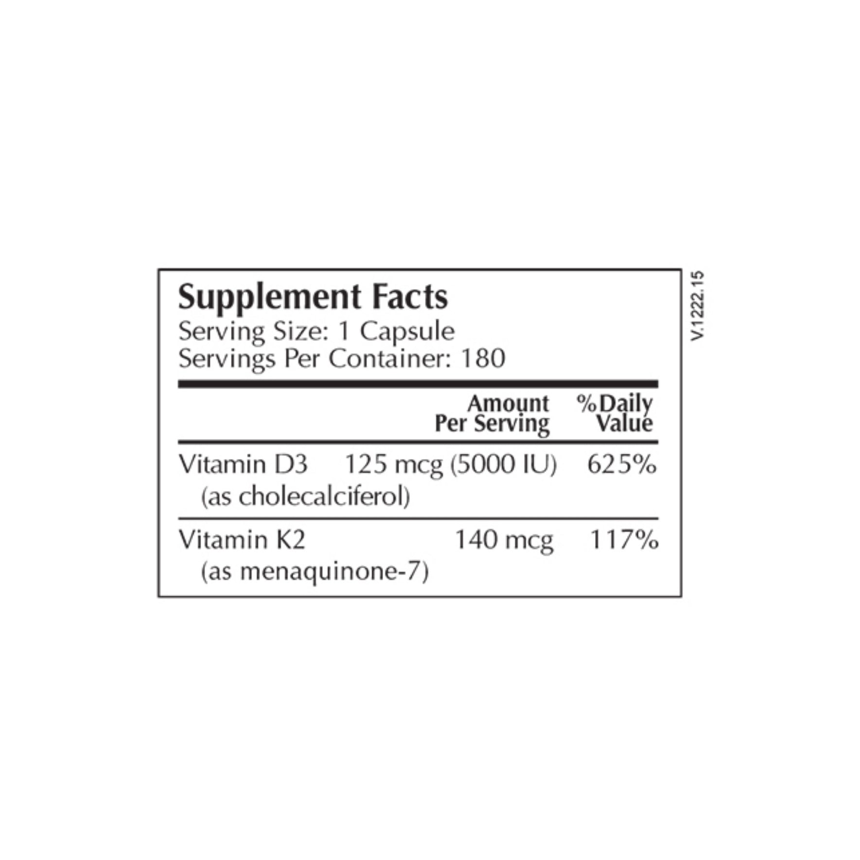 Moss Nutrition Vitamin D + K 5000 bottle showing supplement packaging and branding