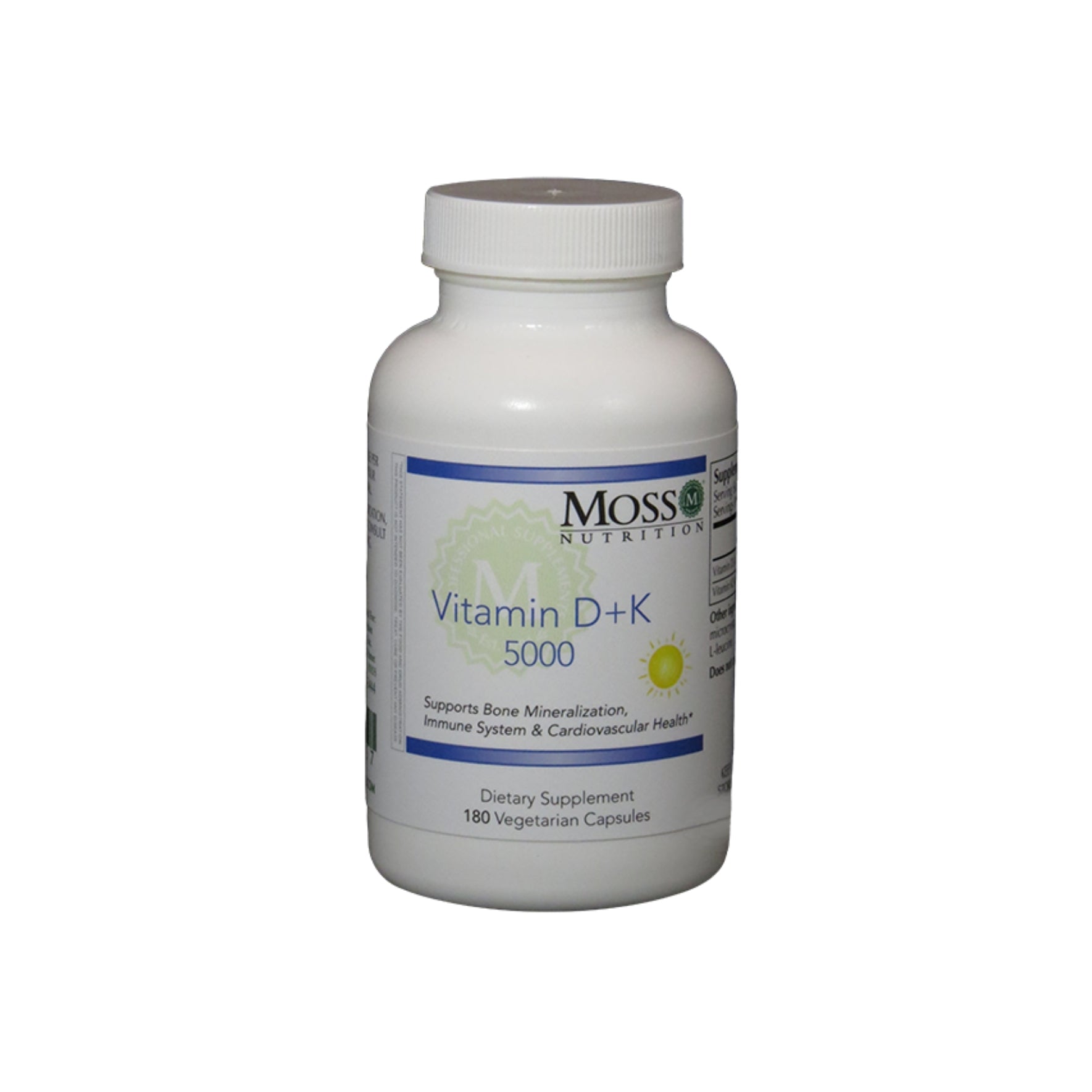 Moss Nutrition Vitamin D + K 5000 bone health vitamin supplement
