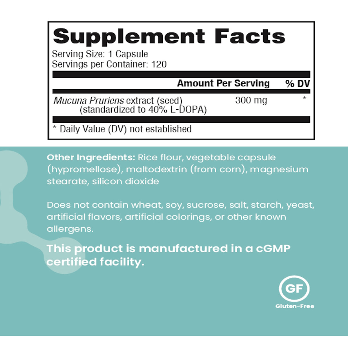 CHK NUTRITION  Mucuna 40% (Mucuna Pruriens) Capsules