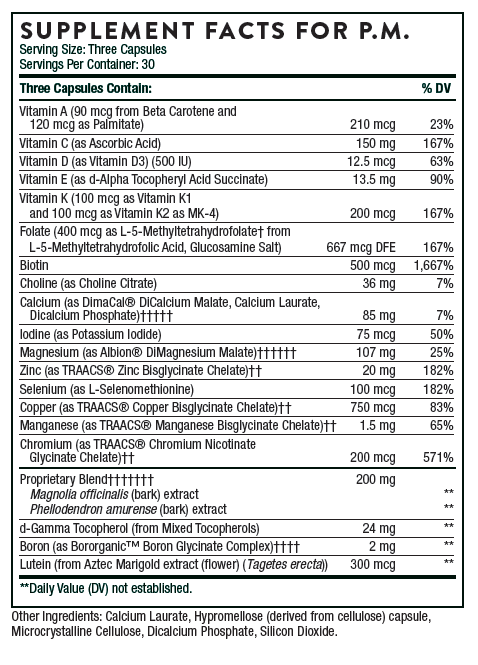 THORNE Multi-Vitamin Elite A.M & P.M.