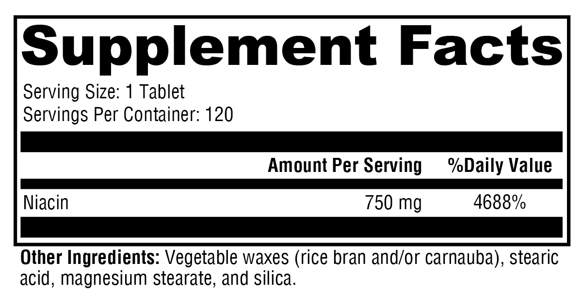 XYMOGEN NiaVasc™ 750 120 Tablets