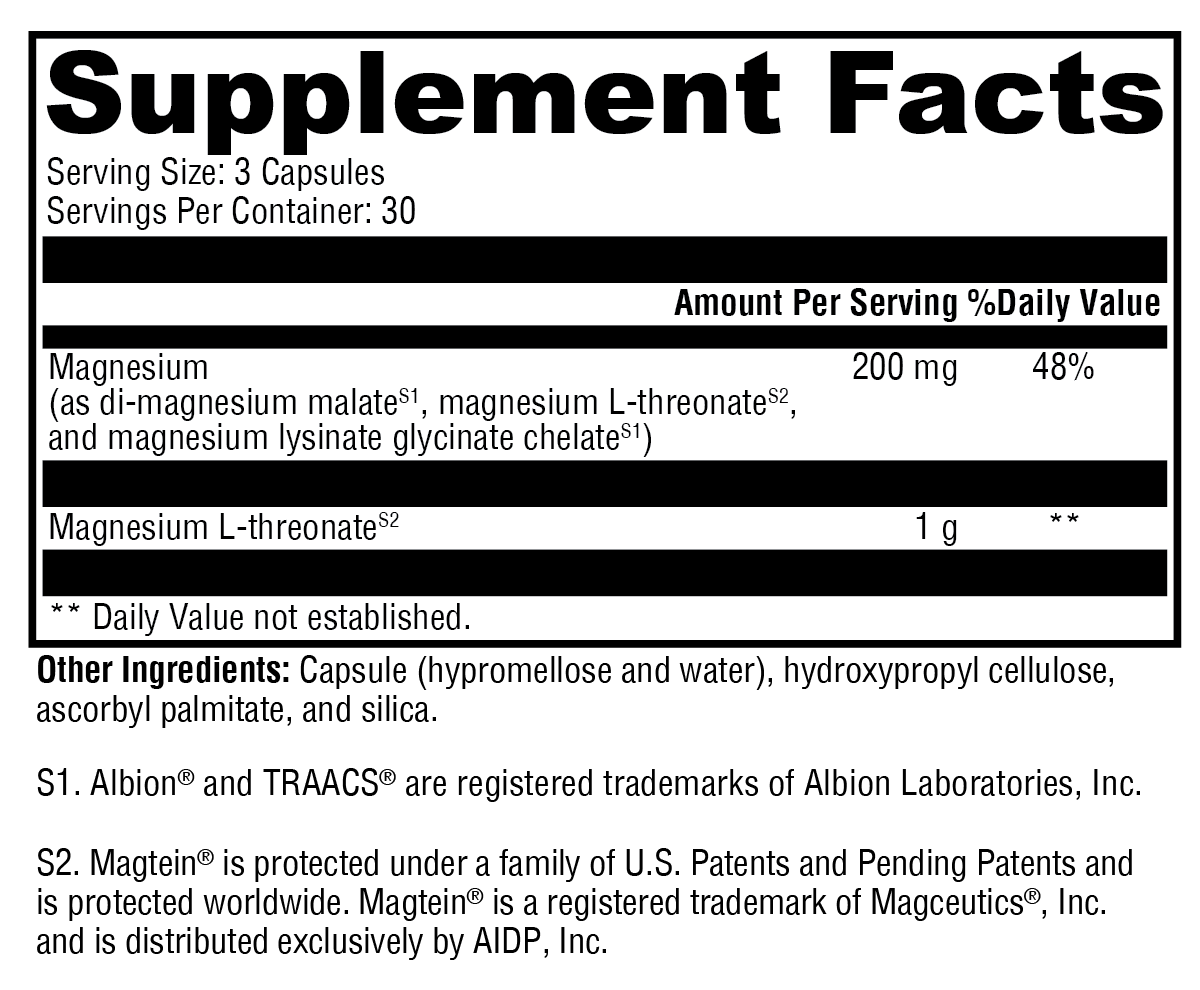 XYMOGEN OptiMag® Neuro 90 Capsules