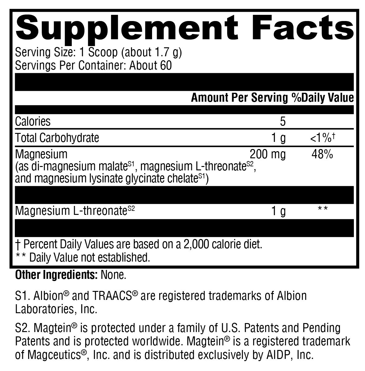 XYMOGEN OptiMag® Neuro Unflavored 60 Servings