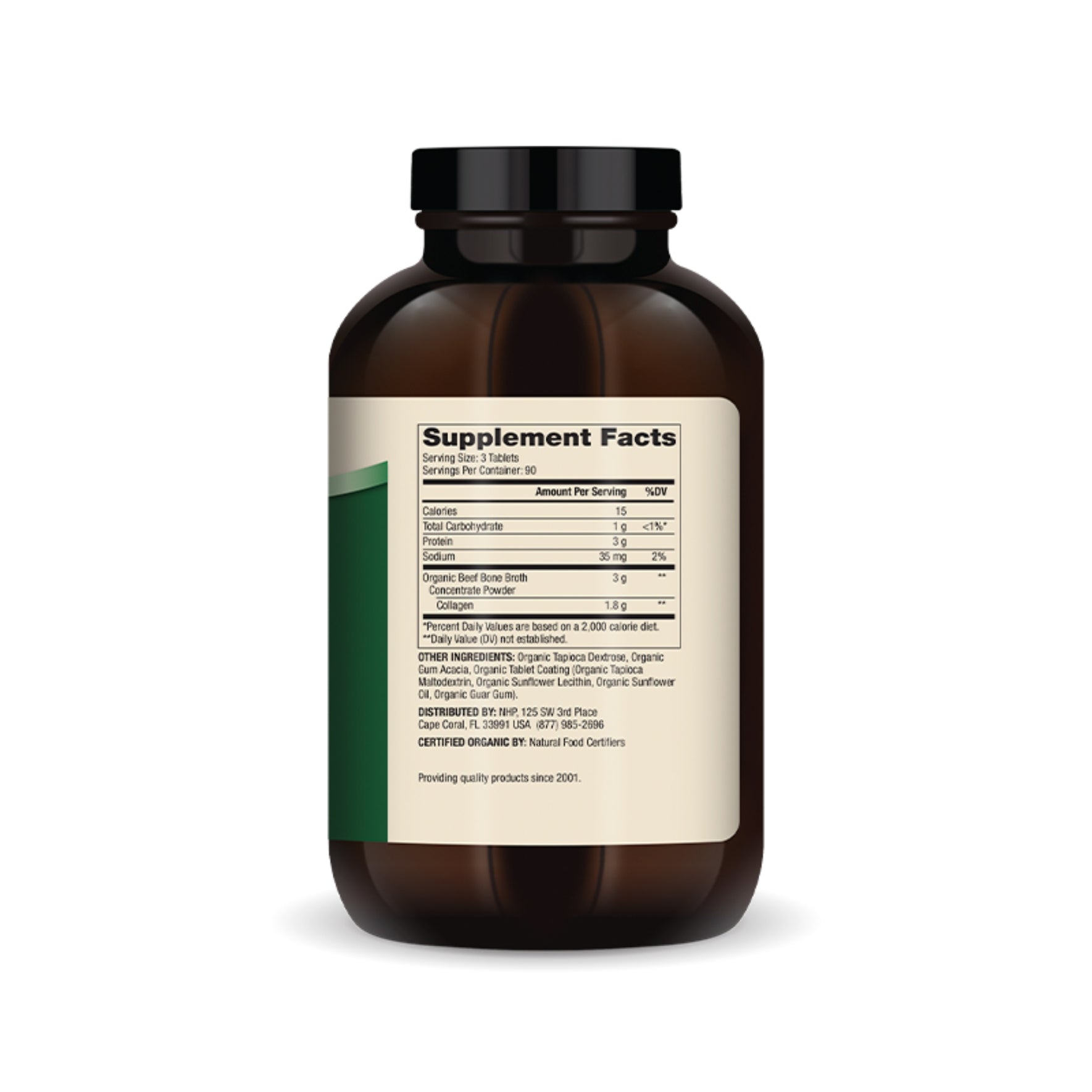 Dr. Mercola Organic Collagen from Grass Fed Beef Bone Broth 270 Tablets