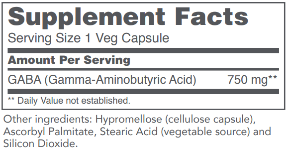 PROTOCOL FOR LIFE GABA 750 mg