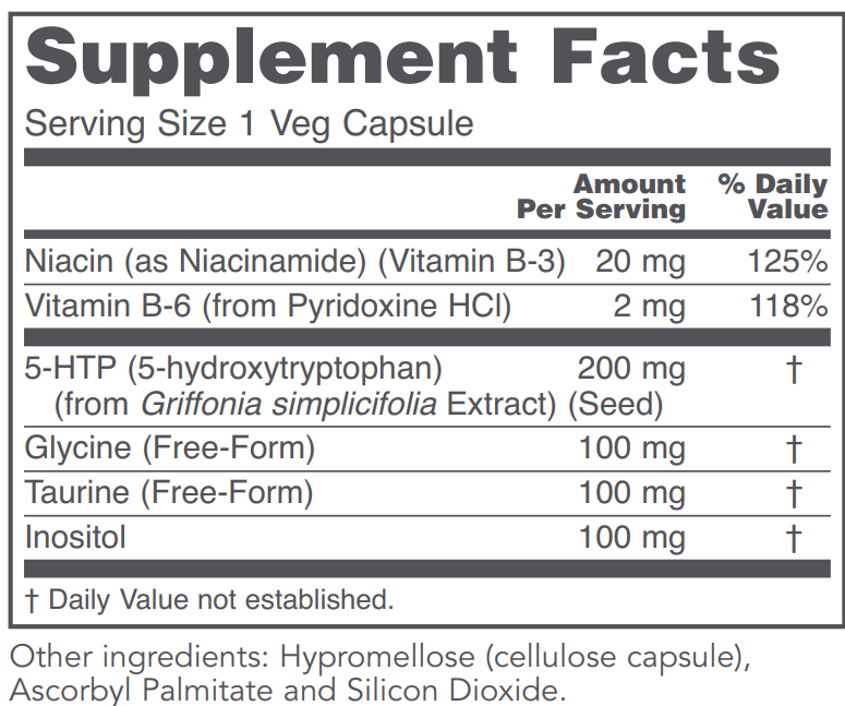PROTOCOL FOR LIFE 5-HTP 200 mg + Glycine, Taurine & Inositol