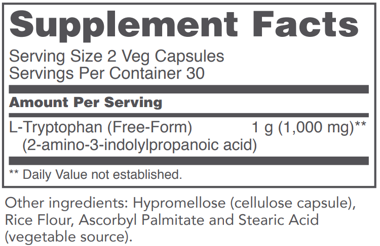 PROTOCOL FOR LIFE L-Tryptophan 500 mg