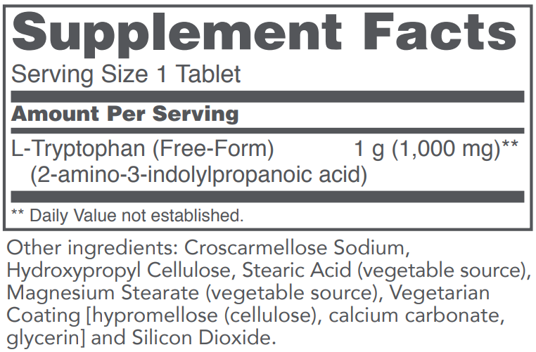 PROTOCOL FOR LIFE L-Tryptophan 1,000 mg