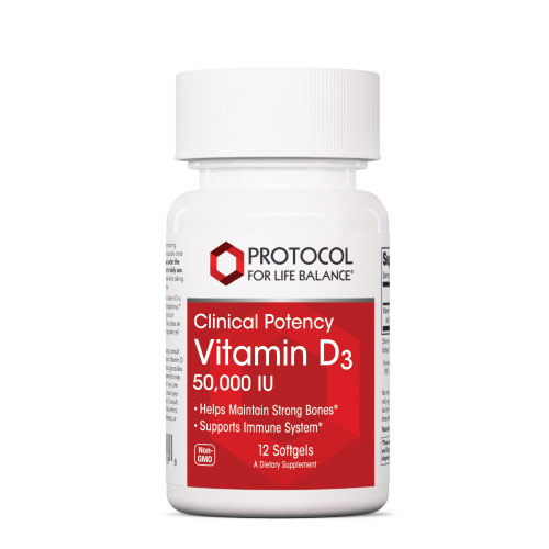 PROTOCOL FOR LIFE Vitamin D3 50,000 IU NEW SIZE!