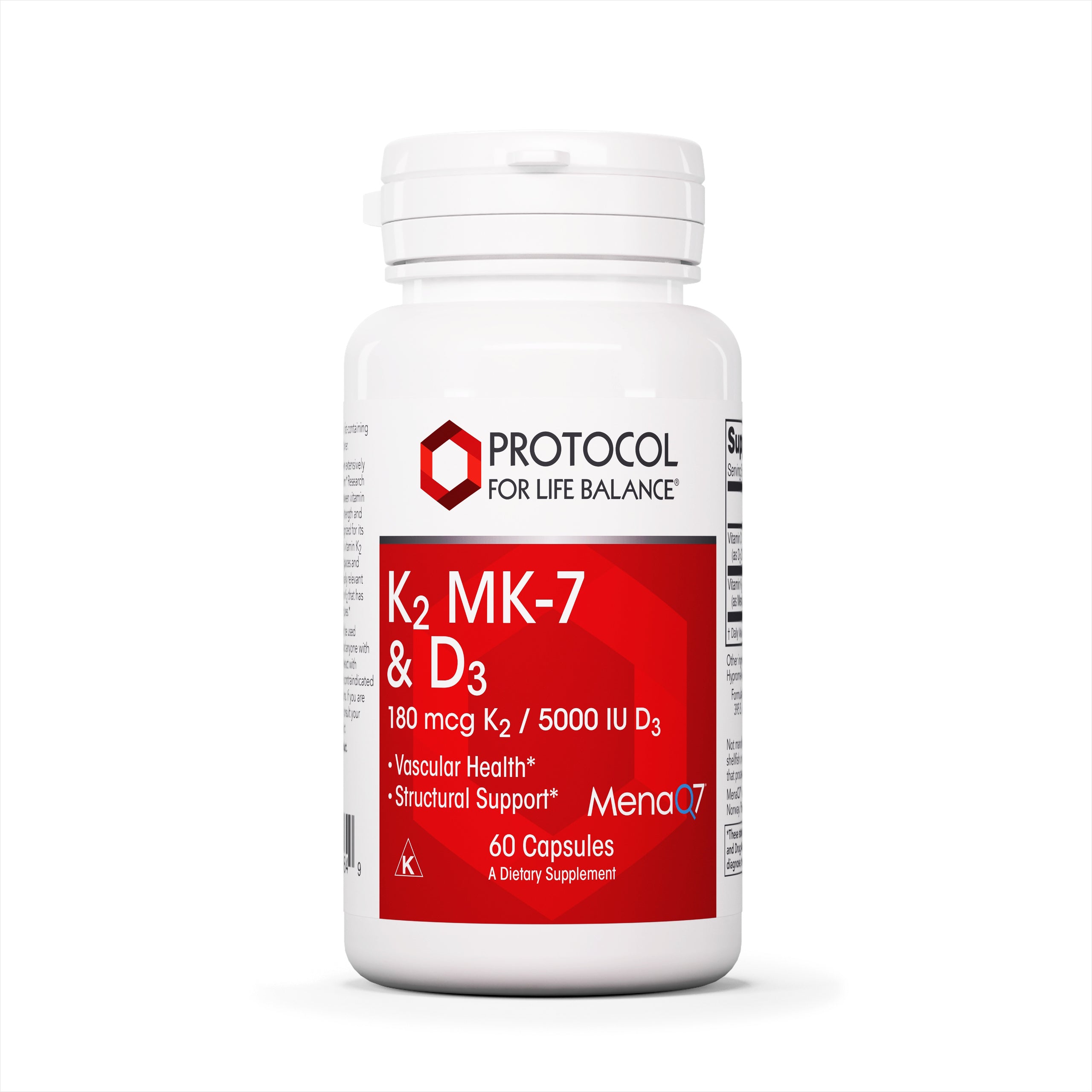 PROTOCOL FOR LIFE K2 MK-7 & D3 (180 mcg K2/5,000 IU D3)