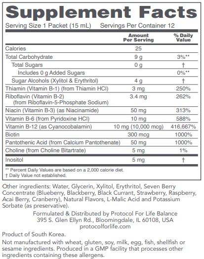 PROTOCOL FOR LIFE  Nutridose, B-12 10,000 mcg Vials