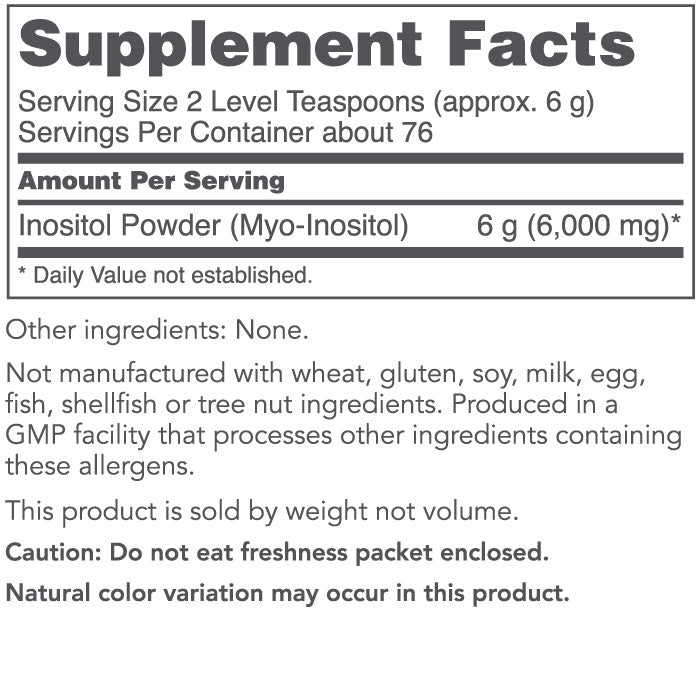 PROTOCOL FOR LIFE  Myo-Inositol, Pure Powder