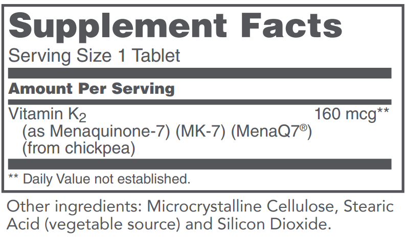 PROTOCOL FOR LIFE  MK-7 Vitamin K2 160 mcg