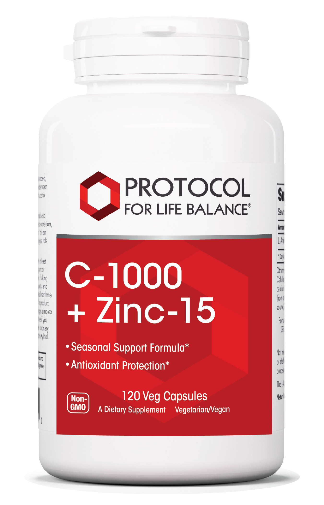 PROTOCOL FOR LIFE C-1000 Zinc Immune with 15 mg Zinc (Glycinate)