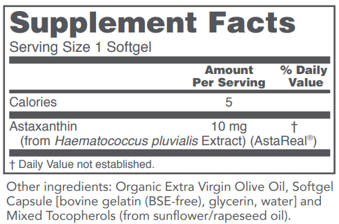 PROTOCOL FOR LIFE Astaxanthin 10 mg