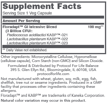 PROTOCOL FOR LIFE Intestinal Biotic Support NEW!