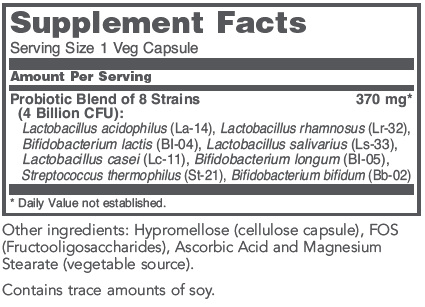 PROTOCOL FOR LIFE  Ortho Dophilus™ 8 Strains, 4 Billion