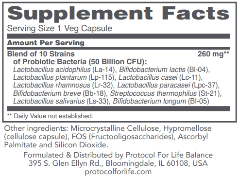 PROTOCOL FOR LIFE ProtoDophilus™ 50 Billion/Cap