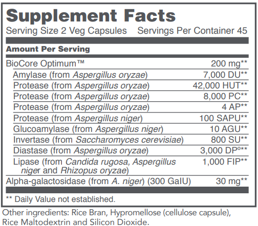 PROTOCOL FOR LIFE BioCore® Enhanced Enzymes™