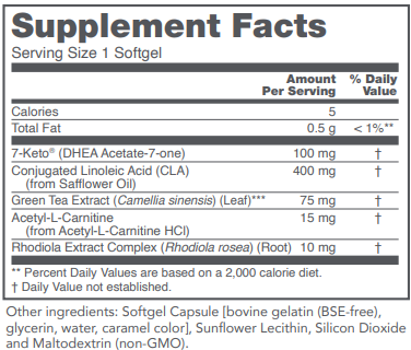 PROTOCOL FOR LIFE 7-KETO® LeanGels™ 100 mg