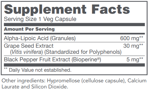 PROTOCOL FOR LIFE Alpha Lipoic Acid 600 mg Plus