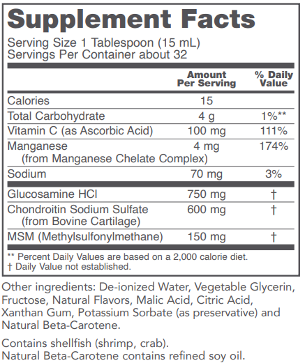 PROTOCOL FOR LIFE Liquid Glucosamine/Chondroitin with MSM