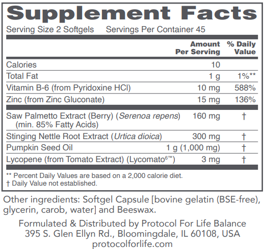 PROTOCOL FOR LIFE  Ortho Prostate™