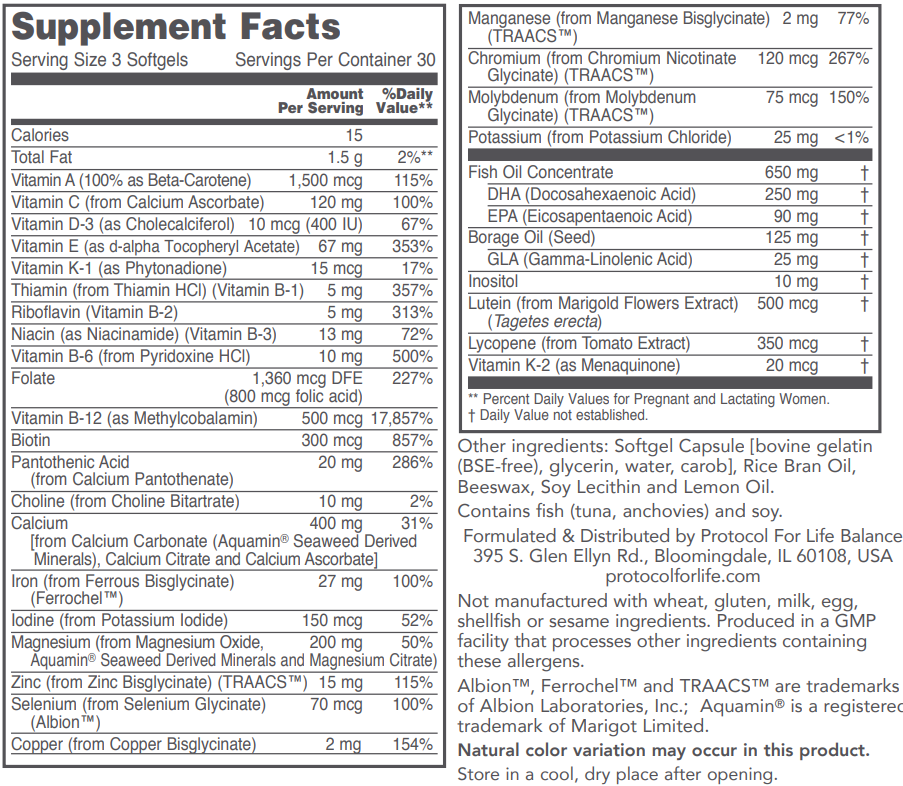 PROTOCOL FOR LIFE Pre-Natal with DHA