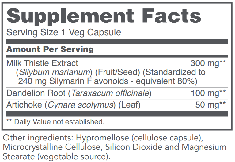 PROTOCOL FOR LIFE  Milk Thistle 300 mg/80% Plus