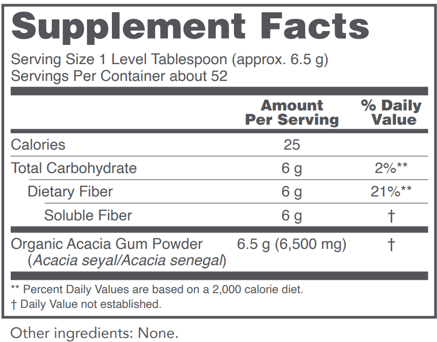 PROTOCOL FOR LIFE Acacia Fiber Organic Powder