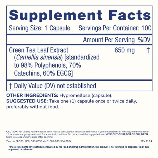 ProHealth Green Tea EGCG Extreme - 390 mg EGCG, 100 capsules