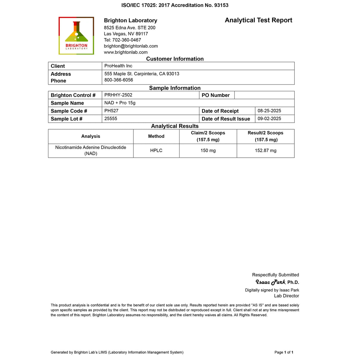 ProHealth NAD+ Pro Powder - 15 grams