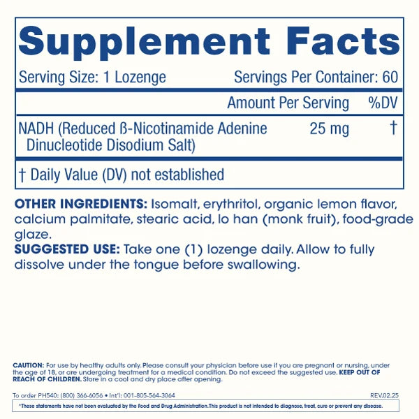 ProHealth NADH Pro - 25 mg, 60 Lozenges