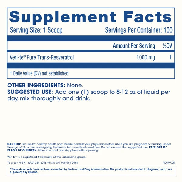 ProHealth Pure Trans-Resveratrol Micronized Powder - 100 grams