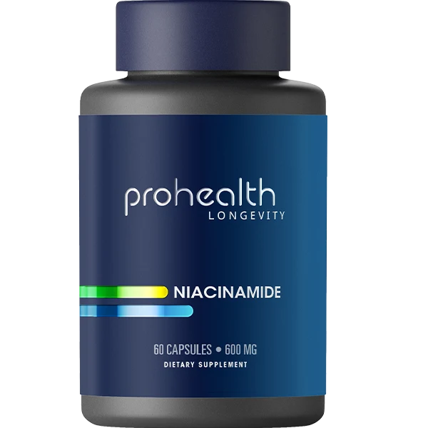 ProHealth Niacinamide Flush-Free Vitamin B3 - 600 mg, 60 capsules