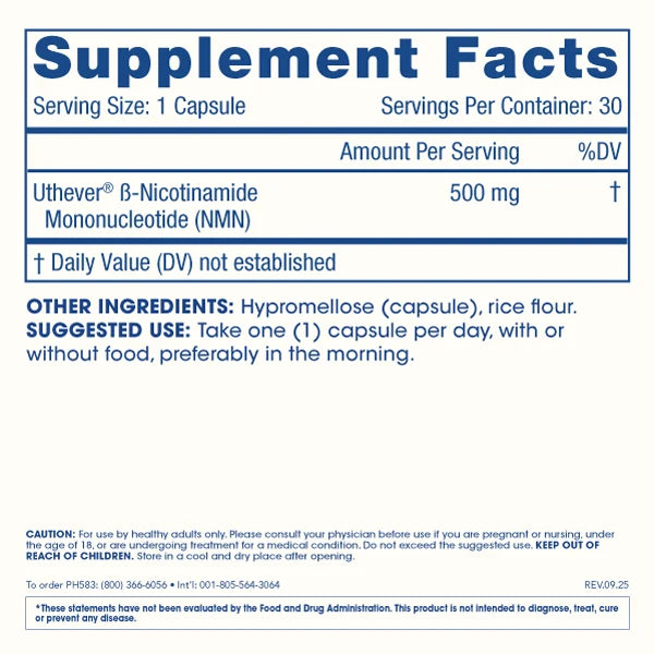 ProHealth NMN Pro 500™ - Uthever® NMN - 500 mg, 30 servings