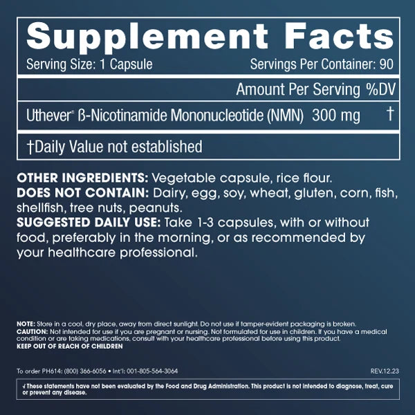 ProHealth NMN Pro 300™ - 300 mg per serving, 90 capsules