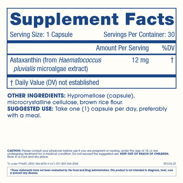 ProHealth Astaxanthin - 12 mg, 30 capsules